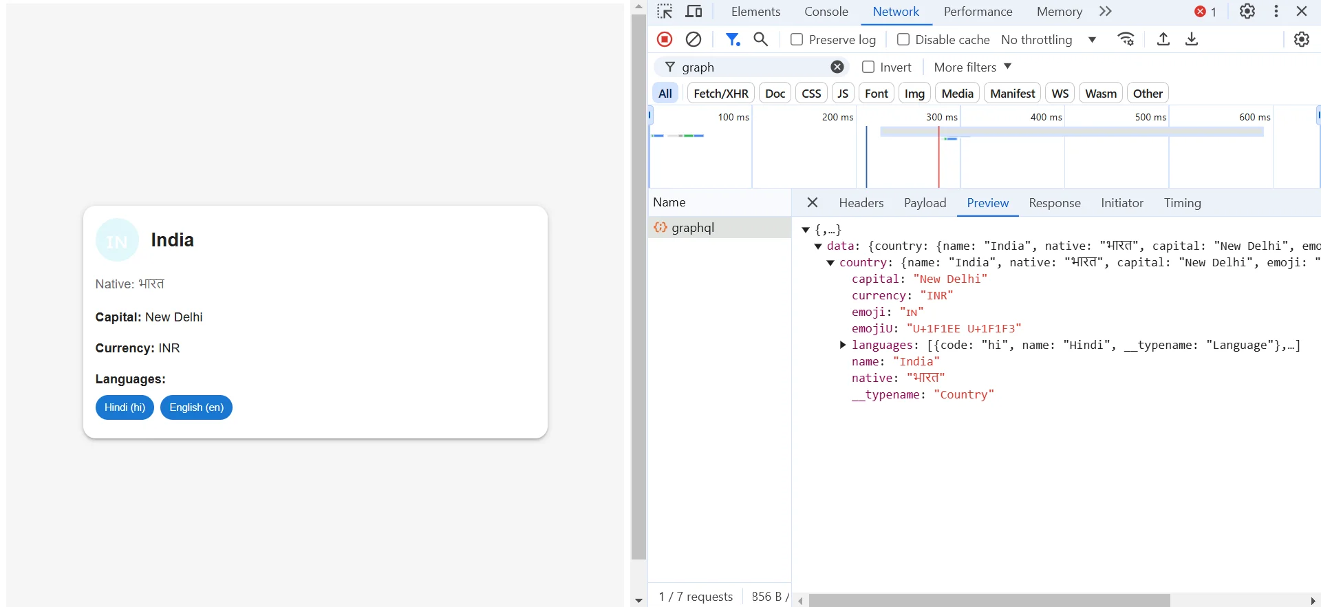 get country | Optimizing GraphQL Queries in React Applications get-country