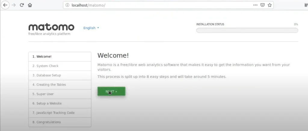 matomo-welcome-page
