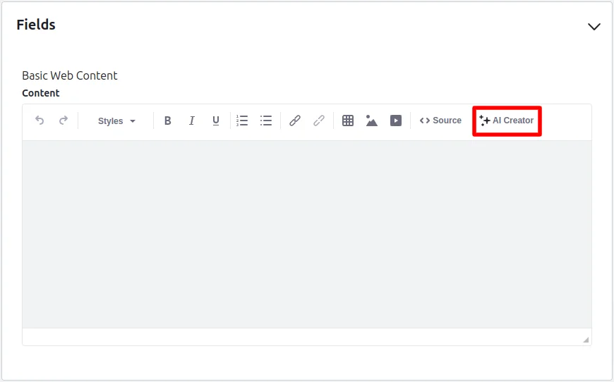 New Web Content Liferay 01 17 2025 04 37 PM | Generating Text Content & Images Using AI in Liferay New-Web-Content-Liferay-01-17-2025_04_37_PM