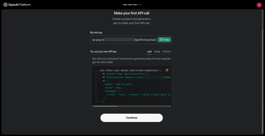 our api key | Generating Text Content & Images Using AI in Liferay our-api-key