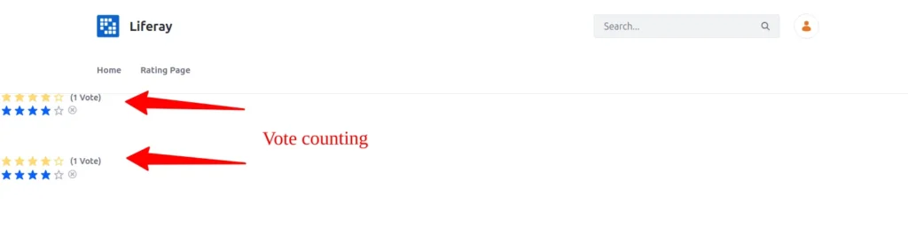 Rating counting | Ratings Feature using Liferay OOTB Rating-counting